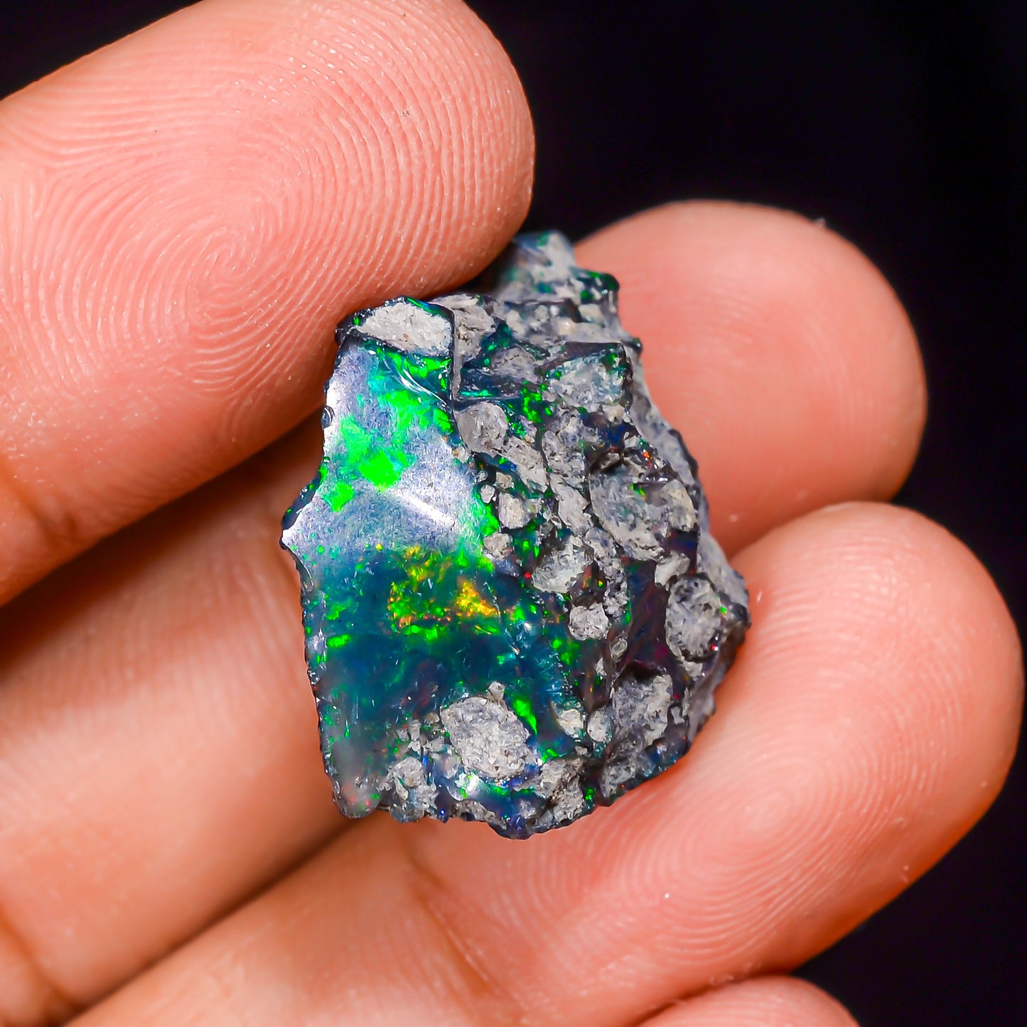 Black Opal 14.00 Carats | Natural Black Ethiopian Opal Rough - Ready for Cutting & Jewelry