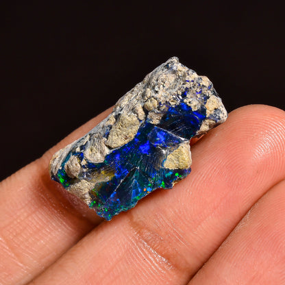 Black Opal Weight: 11.00  Carats | Natural Black Ethiopian Opal Rough - Ready for Cutting & Jewelry