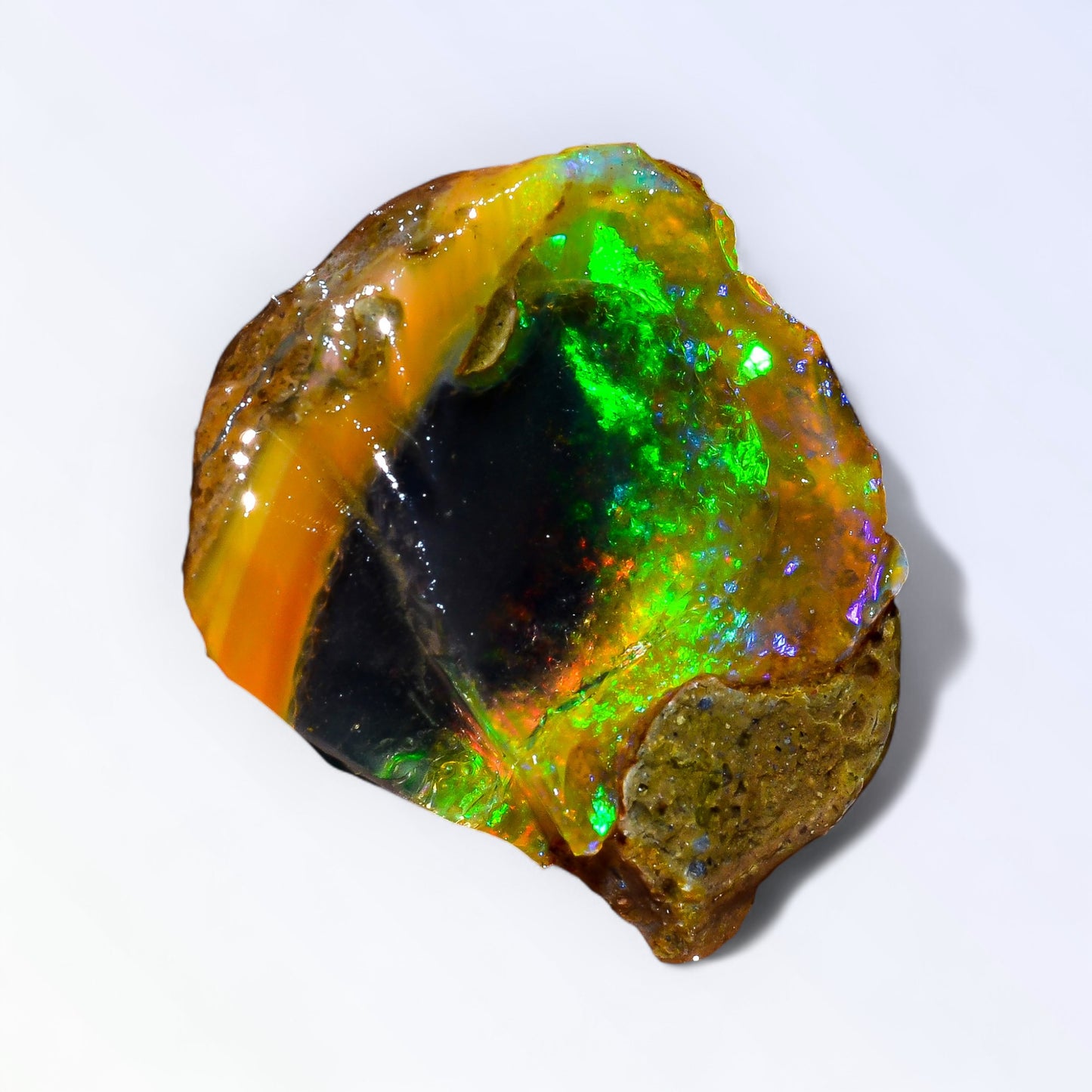 Outstanding Large Opal Rough 31.50 Carat Natural Ethiopian Opal Raw 28x24 MM