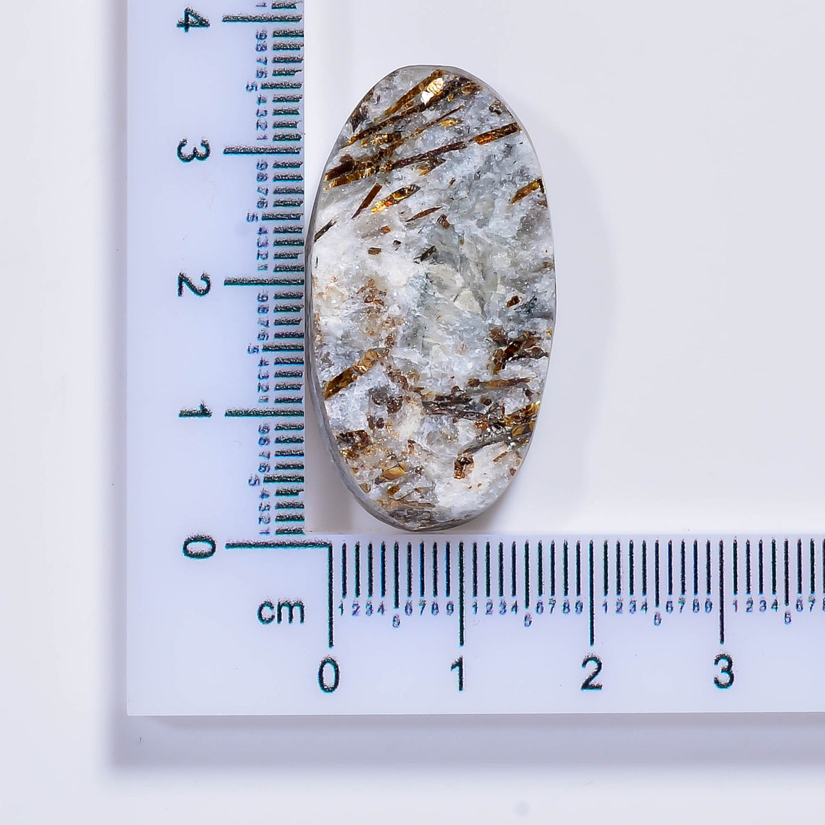 Natural Golden Nuummite Druzy Oval Shape  Loose Gemstone 52 Ct. 36X21X6 mm TJC-22