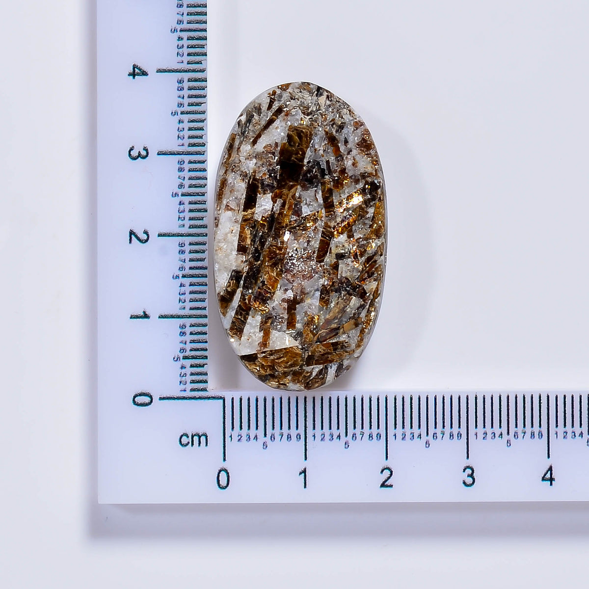 Natural Golden Nuummite Druzy Pear Shape  Loose Gemstone 39 Ct. 40X18X6 mm TJC-23
