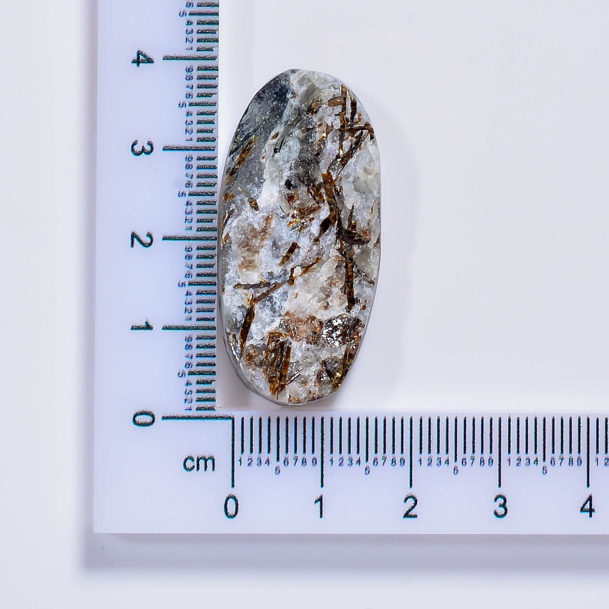 Natural Golden Nuummite Druzy Fancy Shape  Loose Gemstone 40 Ct. 40X19X5 mm TJC-25