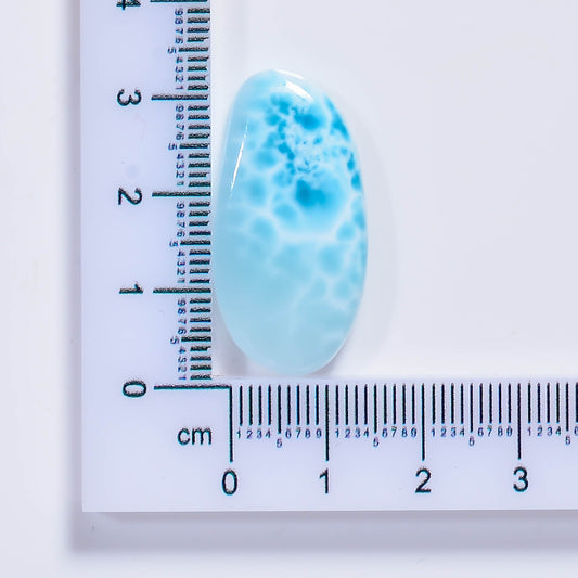 Natural Larimar Oval Shape Cabochon Loose Gemstone 35 Ct. 29X20X6 mm TJC-5
