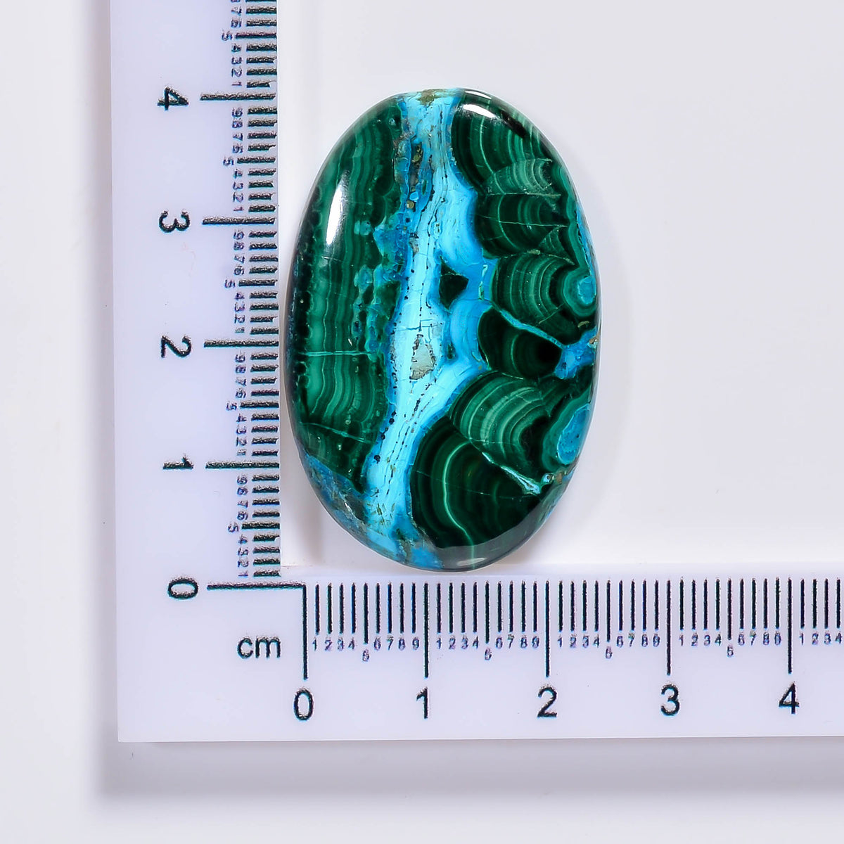 Natural Malachite Chrysocolla Pear Shape Cabochon Loose Gemstone 49 Ct. 37X28X5 mm TJC-42