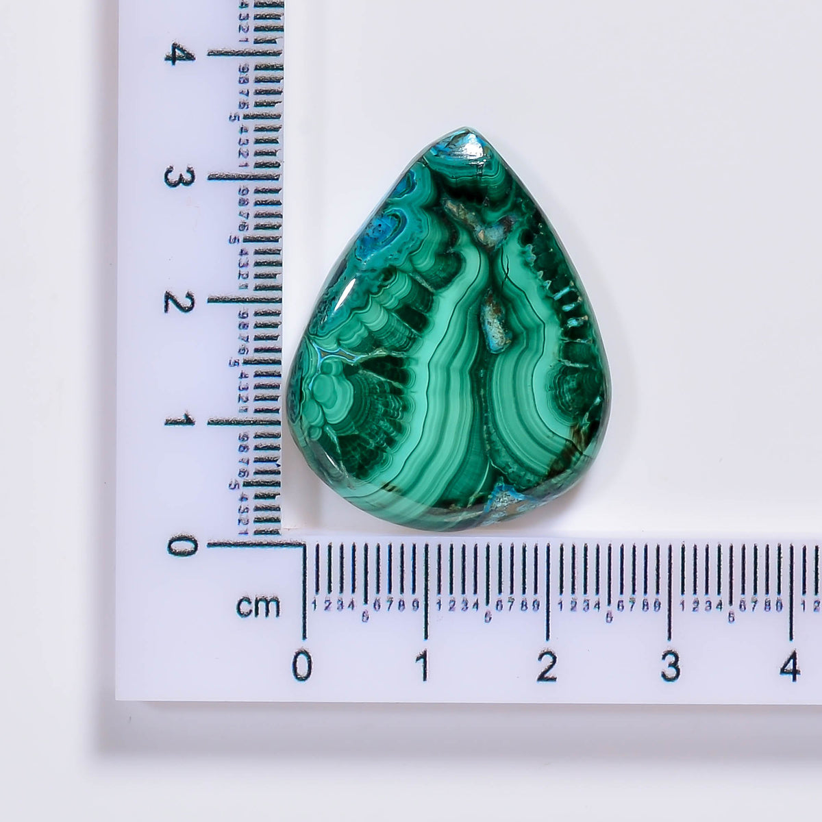 Natural Malachite Chrysocolla Druzy Fancy Shape Cabochon Loose Gemstone 50 Ct. 43X27X5 mm TJC-50