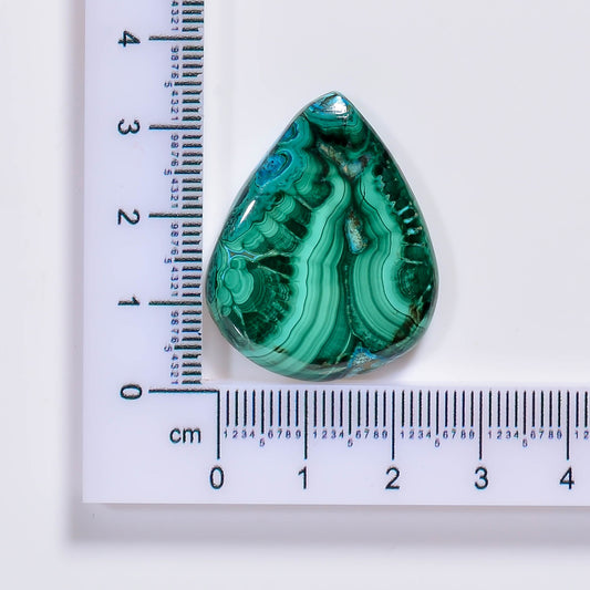 Natural Malachite Chrysocolla Druzy Fancy Shape Cabochon Loose Gemstone 50 Ct. 43X27X5 mm TJC-50