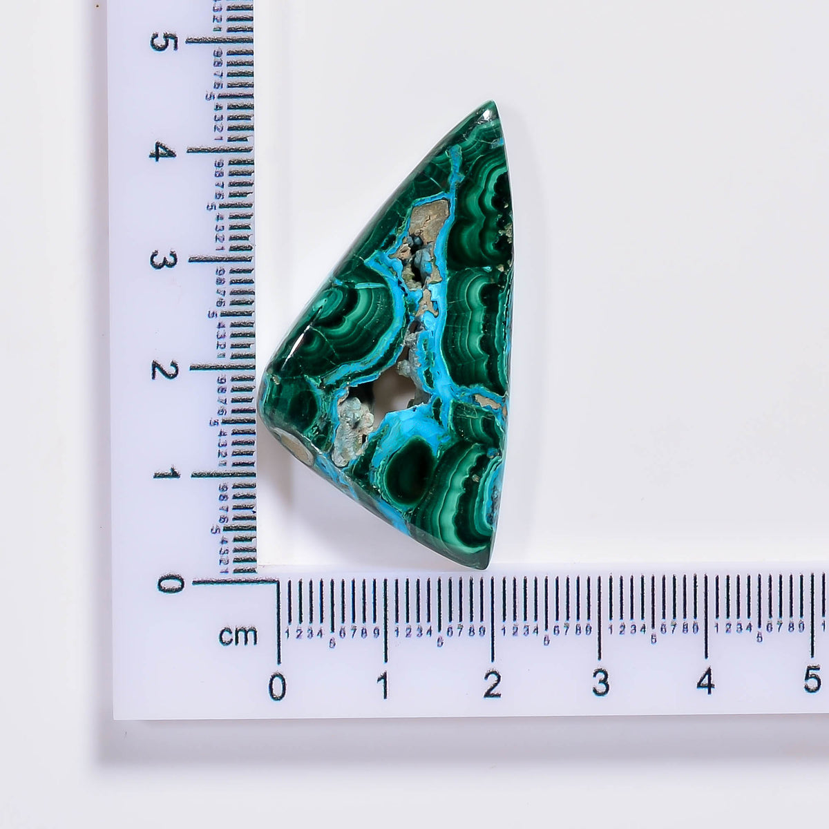 Natural Malachite Chrysocolla Pear Shape Cabochon Loose Gemstone 29 Ct. 30X18X5 mm TJC-51