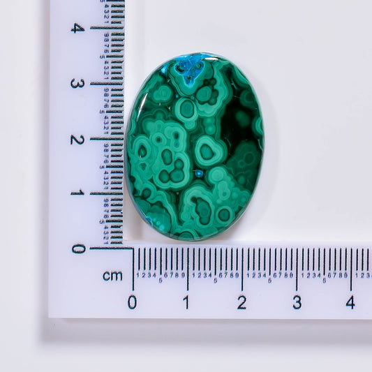 Natural Malachite Chrysocolla Oval Shape Cabochon Loose Gemstone 34 Ct. 34X16X5 mm TJC-55