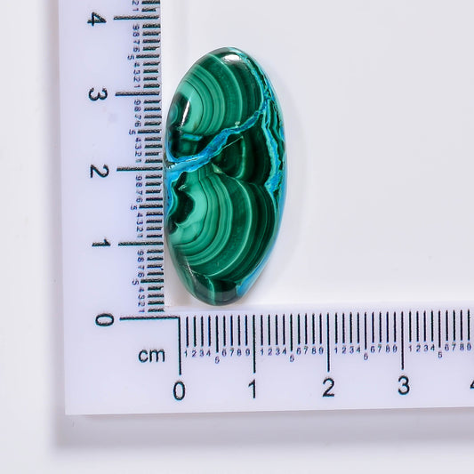 Natural Malachite Chrysocolla Pear Shape Cabochon Loose Gemstone 47 Ct. 34X23X5 mm TJC-56