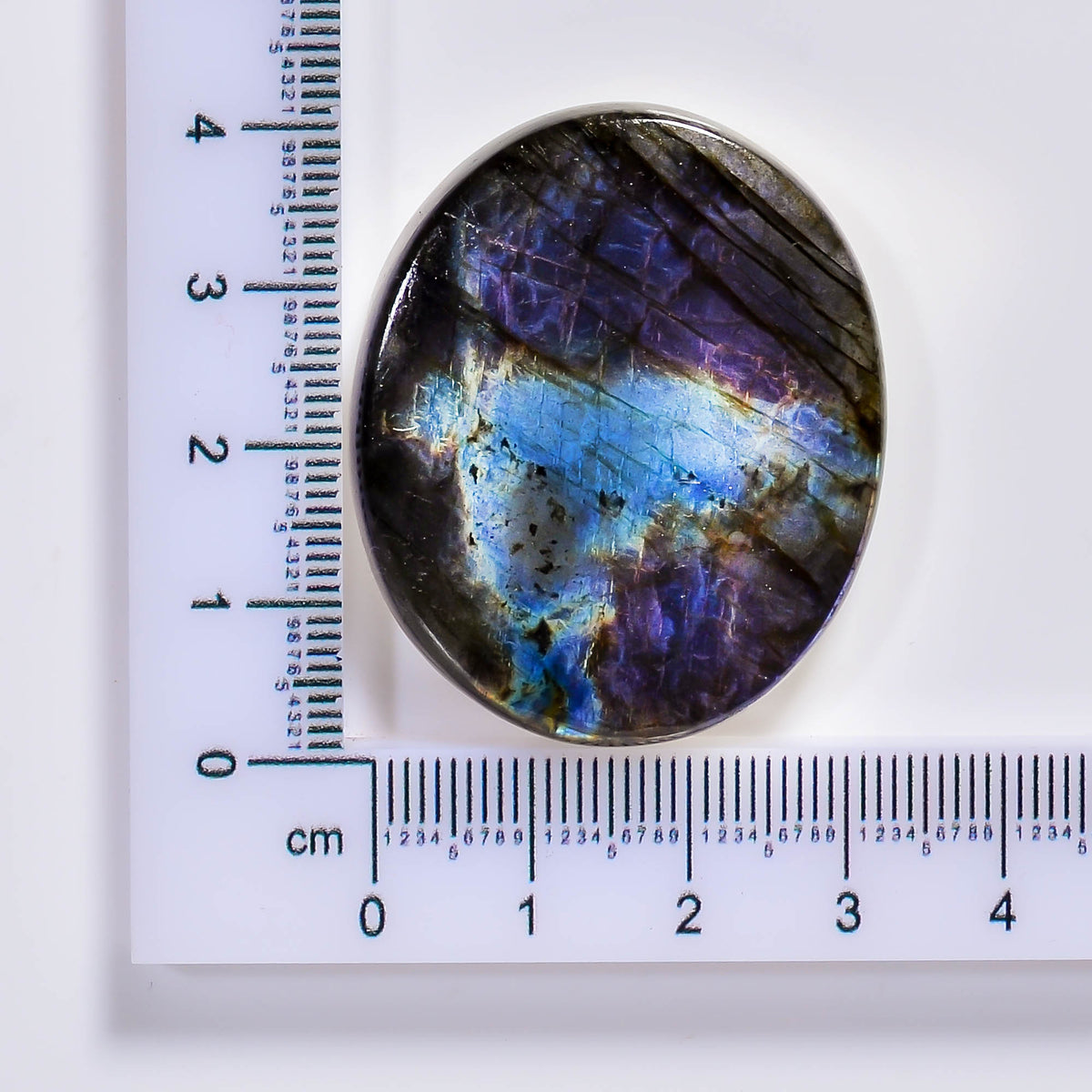 Natural Labradorite Oval Shape Cabochon Loose Gemstone 145 Ct. 50X38X8 mm TJC-62