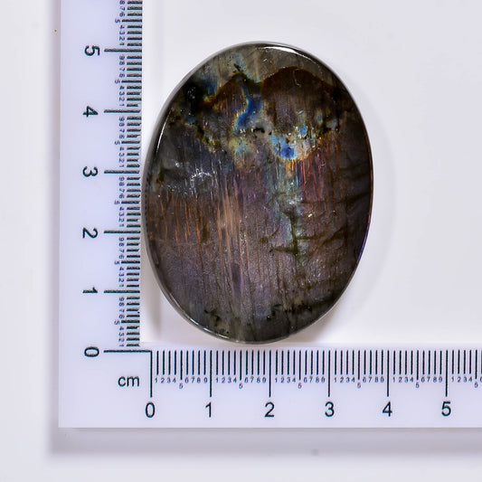 Natural Labradorite Oval Shape Cabochon Loose Gemstone 71 Ct. 43X28X6 mm TJC-63