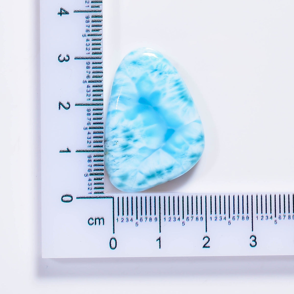 Natural Larimar Oval Shape Cabochon Loose Gemstone 34 Ct. 34X17X5 mm TJC-8