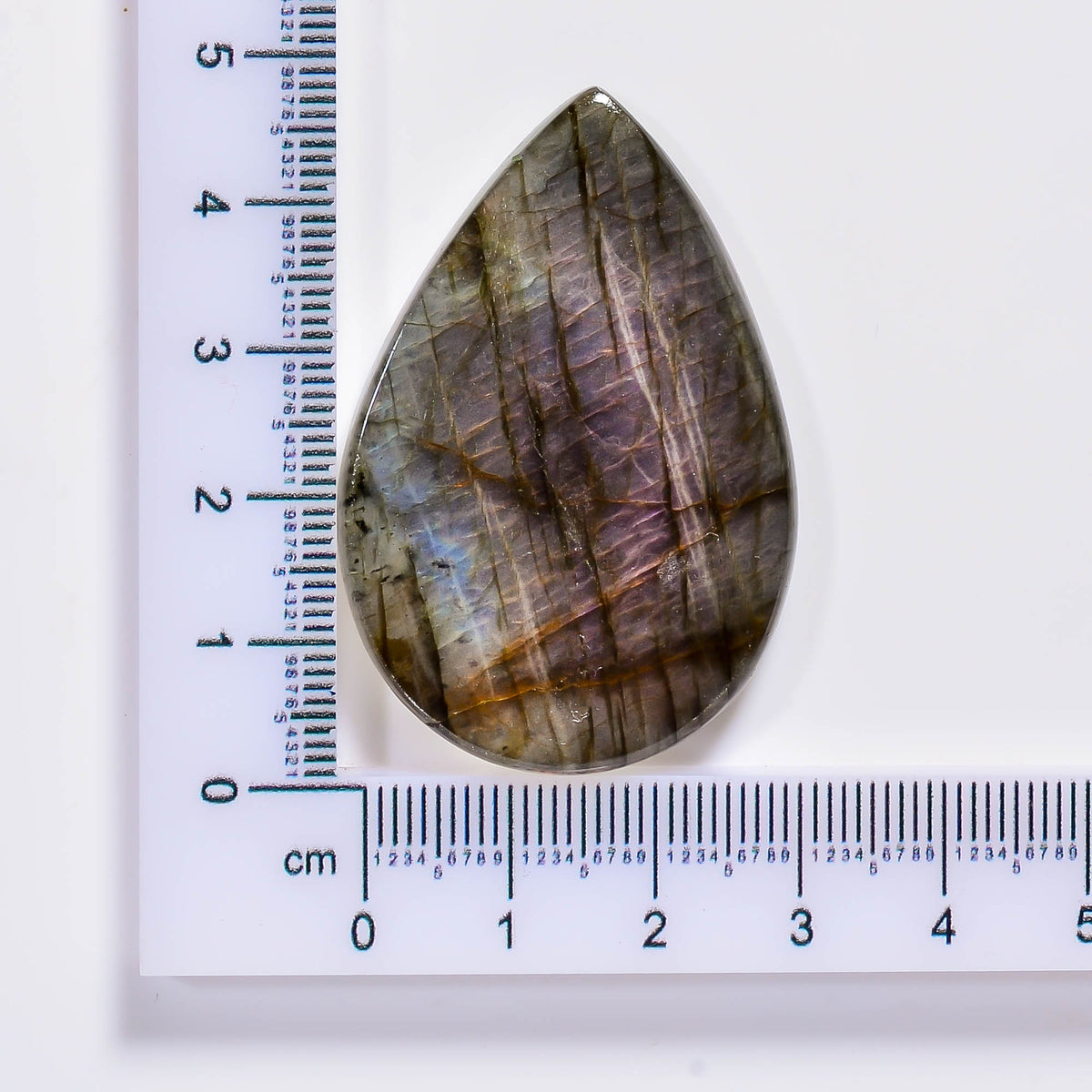 Natural Labradorite Oval Shape Cabochon Loose Gemstone 66 Ct. 40X24X7 mm TJC-75