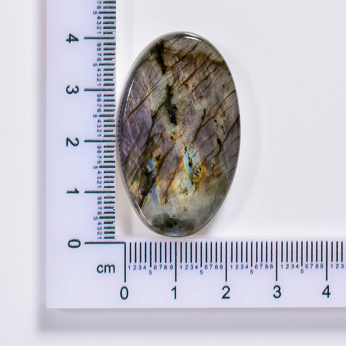Natural Labradorite Pear Shape Cabochon Loose Gemstone 36 Ct. 34X21X5 mm TJC-76