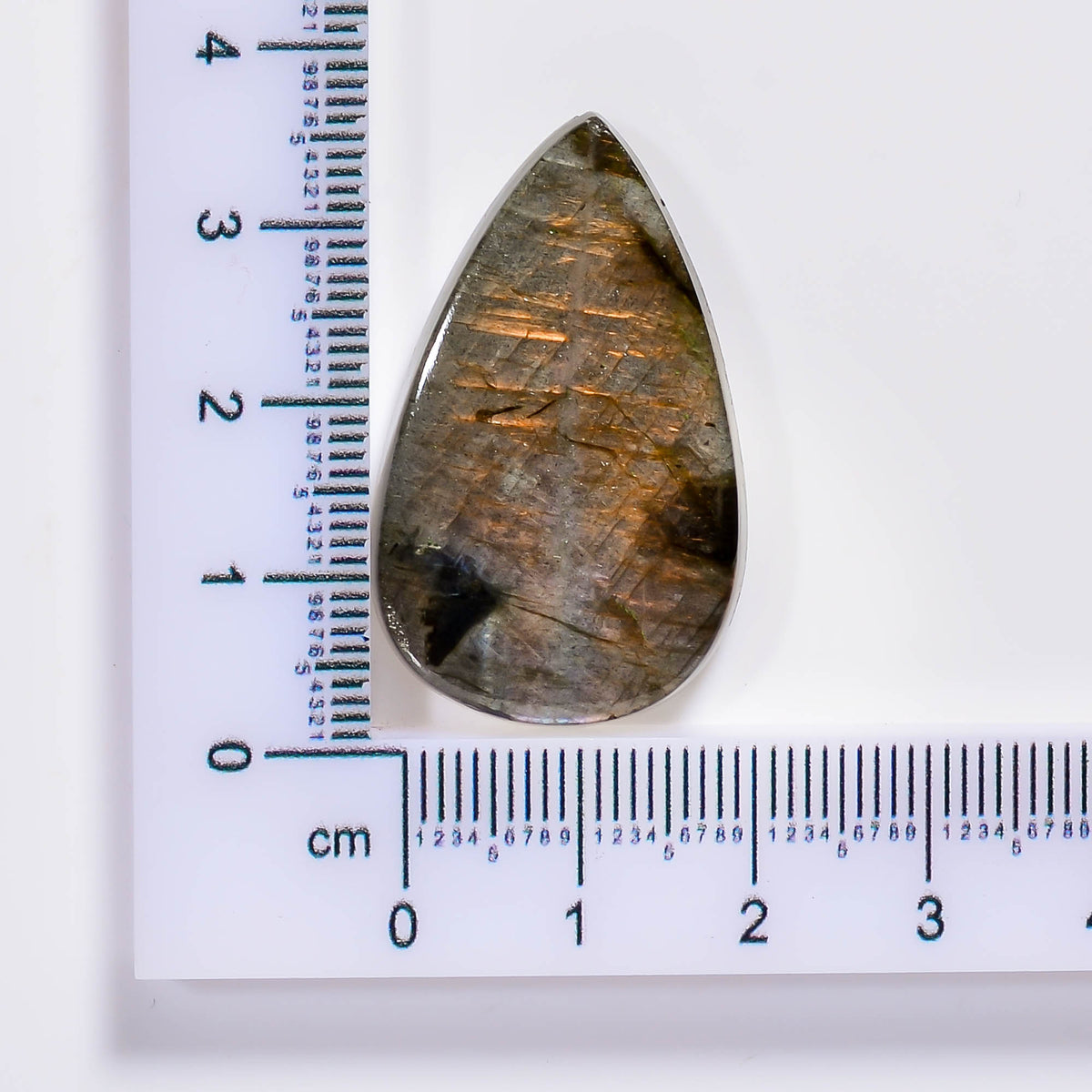 Natural Labradorite Oval Shape Cabochon Loose Gemstone 23 Ct. 27X16X5 mm TJC-77