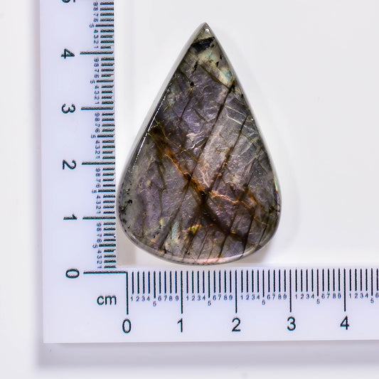 Natural Labradorite Round Shape Cabochon Loose Gemstone 106 Ct. 39X39X7 mm TJC-79