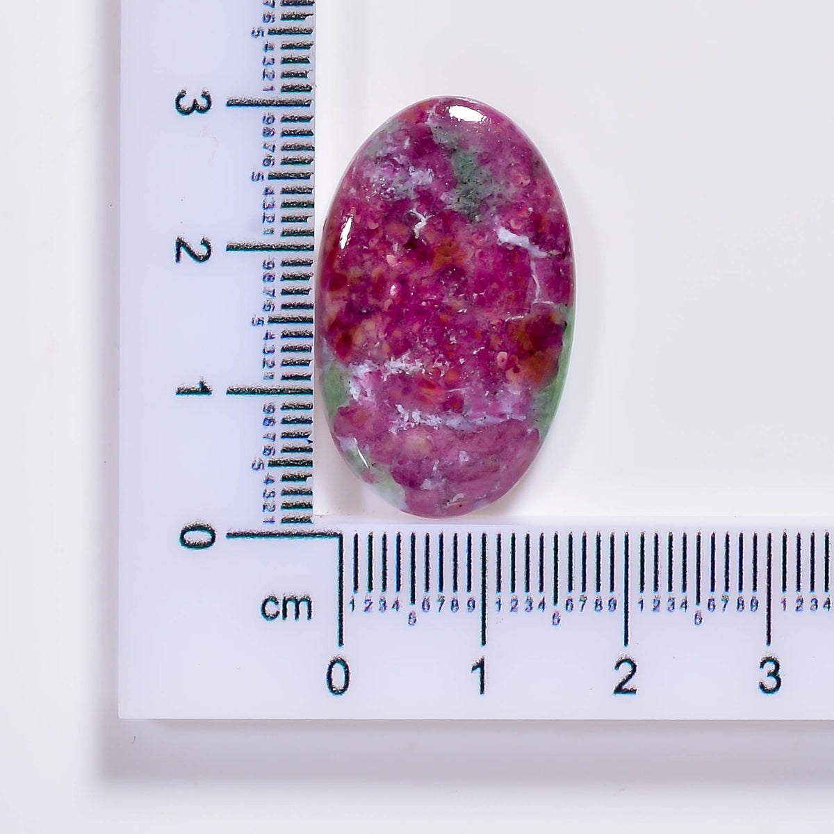 Natural Ruby in Zoisite Pear Shape Cabochon Loose Gemstone 28 Ct. 28X19X5 mm TJC-83