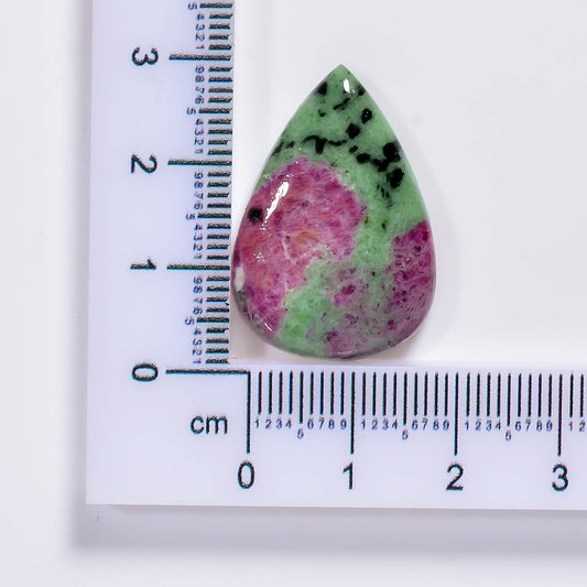 Natural Ruby in Zoisite Oval Shape Cabochon Loose Gemstone 34 Ct. 30X19X5 mm TJC-84
