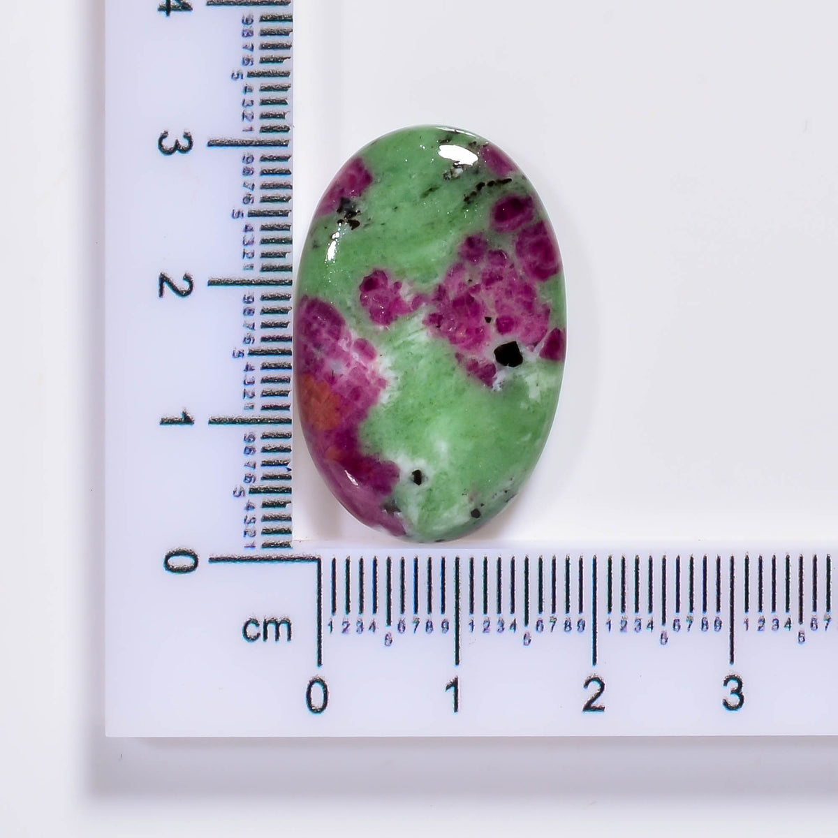 Natural Ruby in Zoisite Oval Shape Cabochon Loose Gemstone 33 Ct. 30X19X5 mm TJC-85