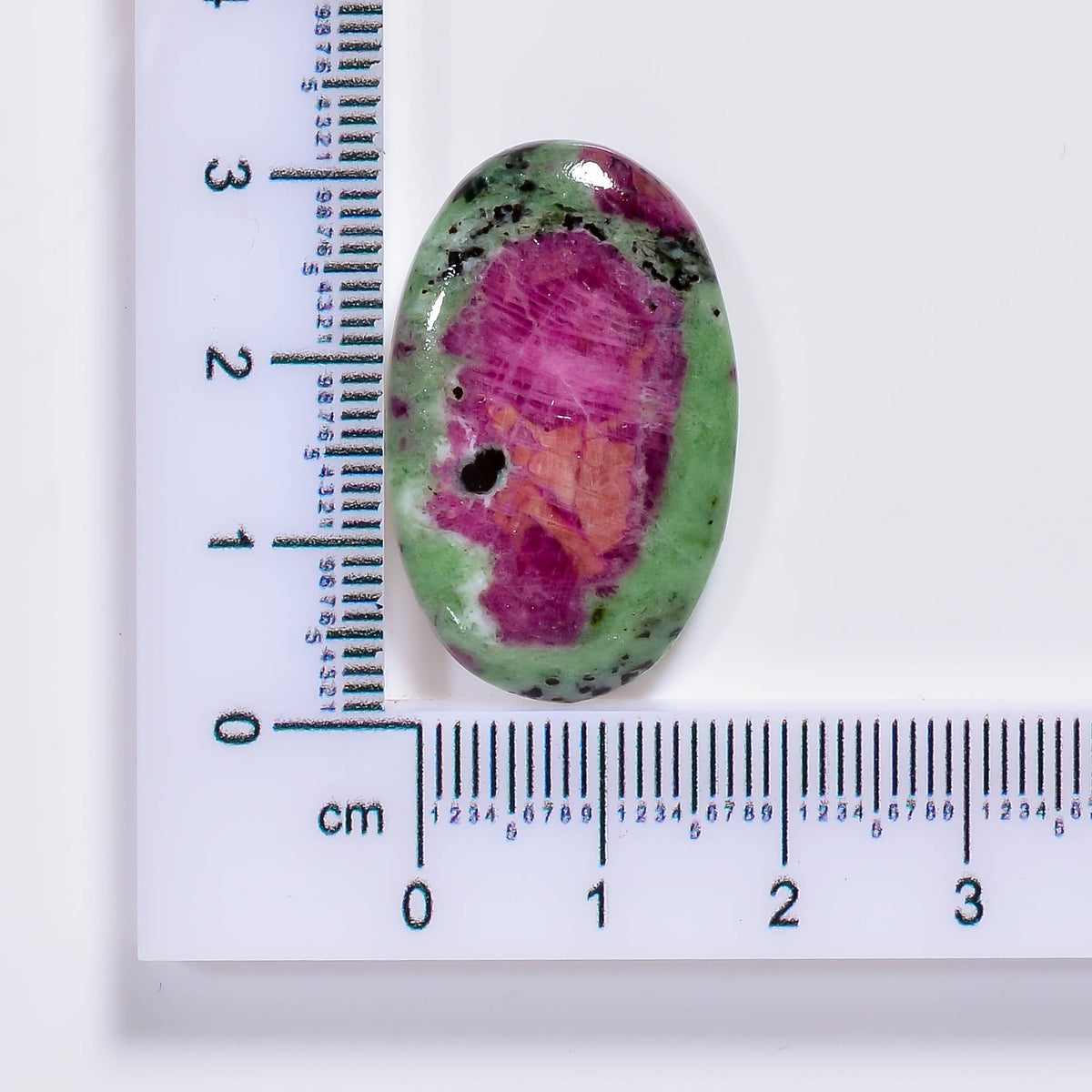 Natural Ruby in Zoisite Oval Shape Cabochon Loose Gemstone 39 Ct. 32X20X5 mm TJC-86