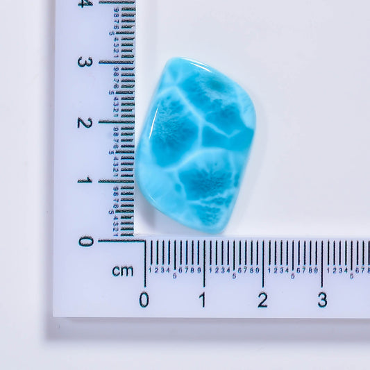 Natural Larimar Oval Shape Cabochon Loose Gemstone 38 Ct. 38X17X5 mm TJC-10