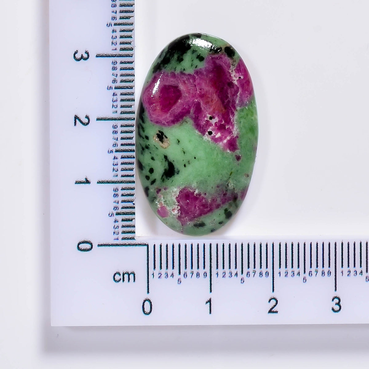Natural Ruby in Zoisite Round Shape Cabochon Loose Gemstone 48 Ct. 26X26X5 mm TJC-94