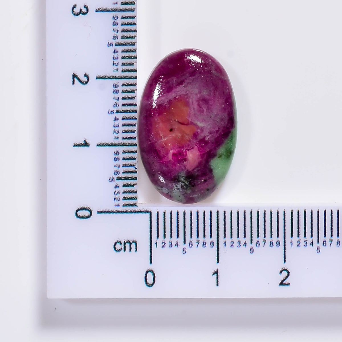 Natural Ruby in Zoisite Pear Shape Cabochon Loose Gemstone 31 Ct. 27X20X5 mm TJC-100