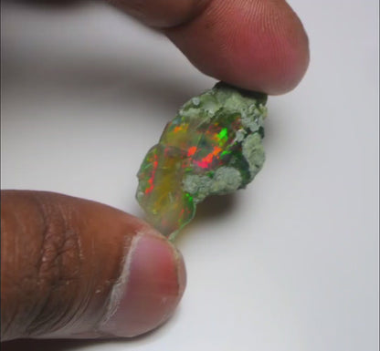 Black Opal 13.75 Carats | Natural Black Ethiopian Opal Rough - Ready for Cutting & Jewelry