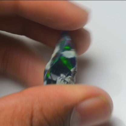 Black Opal Rough 14.05 Carats | Natural Ethiopian Opal Rough - Ready for Cutting & Jewelry | AAA Grade Opal Raw