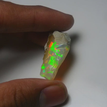 White Opal 18.15 Carats | Natural White Ethiopian Opal Rough - Ready for Cutting & Jewelry!