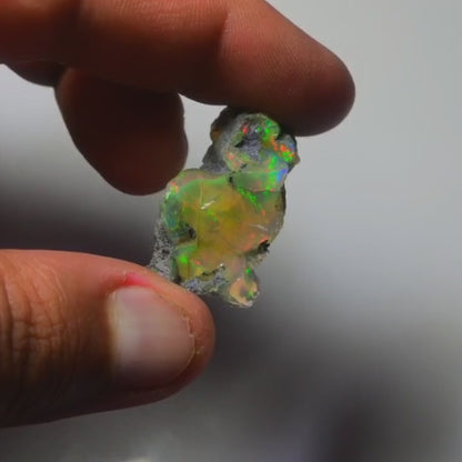 Black Opal Weight: 25.60  Carats | Natural Black Ethiopian Opal Rough - Ready for Cutting & Jewelry