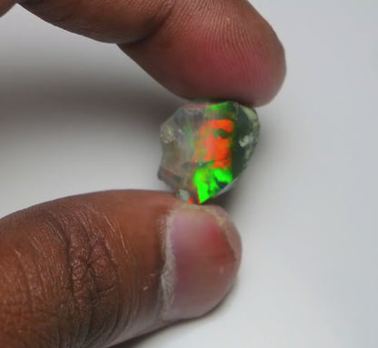 Black Opal  16.55Carats | Natural Black Ethiopian Opal Rough - Ready for Cutting & Jewelry