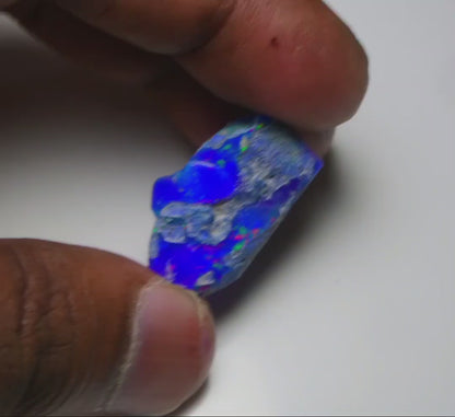 Rare Blue Opal 22.95 Carats | Natural Blue Ethiopian Opal Rough - Ready for Cutting & Jewelry!