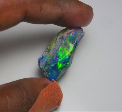 Very Rare Bi-Color Opal Rough 53.90 Cts Natural Ethiopian Opal Raw Jewelry Grade