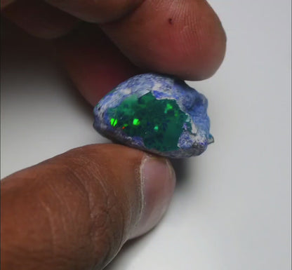 Rare Black Opal 28.75 Carats | Natural Black Ethiopian Opal Rough - Ready for Cutting & Jewelry!