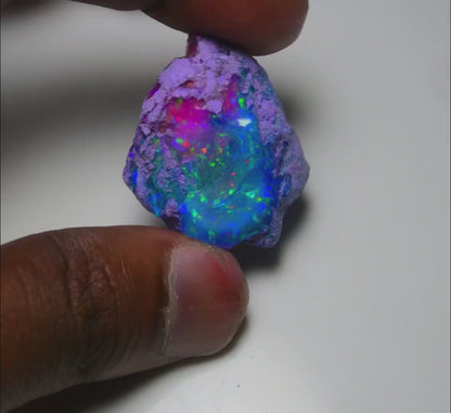 Very Rare Bi-Color Opal Rough 46.05 Cts Natural Ethiopian Opal Raw Jewelry Grade