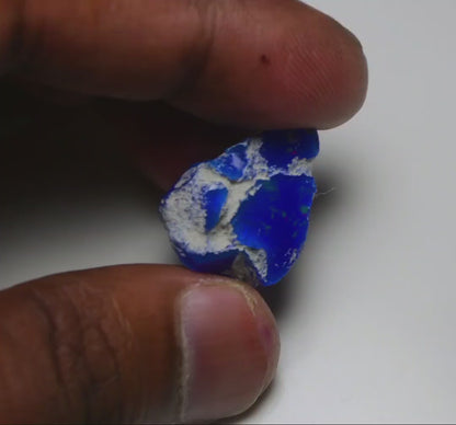 Rare Blue Opal 18.20 Carats | Natural Blue Ethiopian Opal Rough - Ready for Cutting & Jewelry!