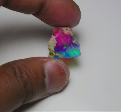 Very Rare Bi-Color Opal Rough 6.35 Cts Natural Ethiopian Opal Raw Jewelry Grade