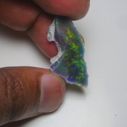 Black Opal 9.70 Carats | Natural Black Ethiopian Opal Rough - Ready for Cutting & Jewelry!