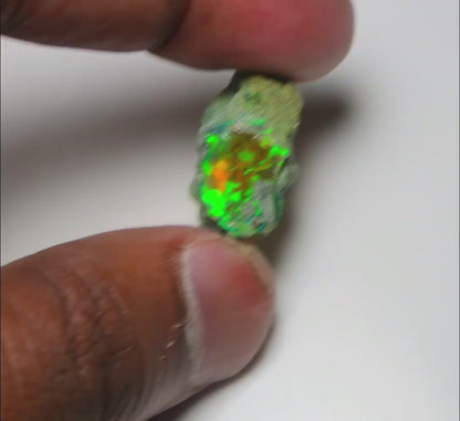 Black Opal  16.35  Carats | Natural Black Ethiopian Opal Rough - Ready for Cutting & Jewelry