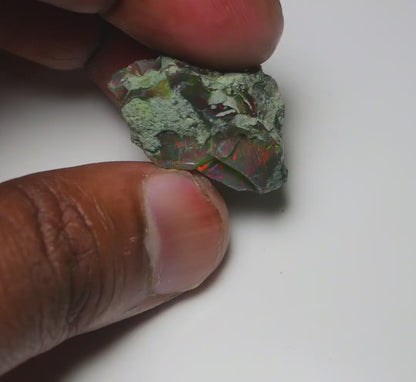 Black Opal  29.20 Carats | Natural Black Ethiopian Opal Rough - Ready for Cutting & Jewelry