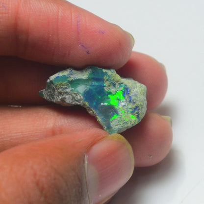 Black Opal Weight: 9.00  Carats | Natural Black Ethiopian Opal Rough - Ready for Cutting & Jewelry