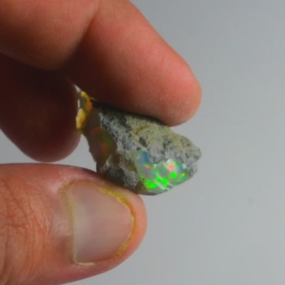 Black Opal Rough 24.10 Carats | Natural Ethiopian Opal Rough - Ready for Cutting & Jewelry | AAA Grade Opal Raw
