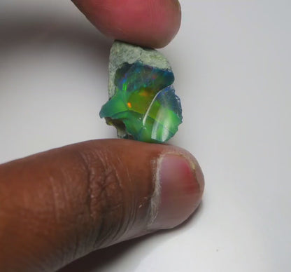 Black Opal 25.00 Carats | Natural Black Ethiopian Opal Rough - Ready for Cutting & Jewelry