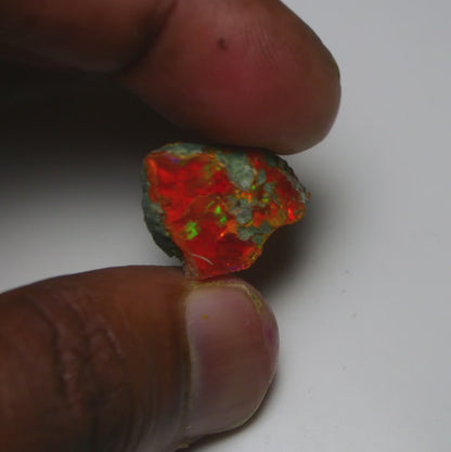Rare Orange Opal 15.00 Carats | Natural Orange Ethiopian Opal Rough - Ready for Cutting & Jewelry!