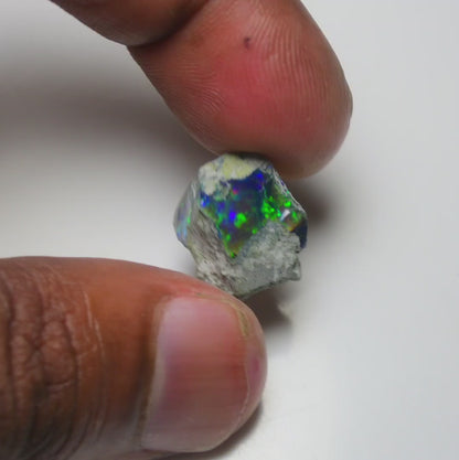 Black Opal 8.90 Carats | Natural Black Ethiopian Opal Rough - Ready for Cutting & Jewelry!