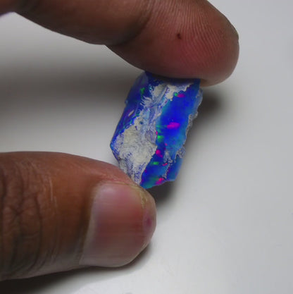 Rare Blue Opal 13.90 Carats | Natural Blue Ethiopian Opal Rough - Ready for Cutting & Jewelry!
