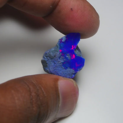 Rare Blue Opal 19.20 Carats | Natural Blue Ethiopian Opal Rough - Ready for Cutting & Jewelry!