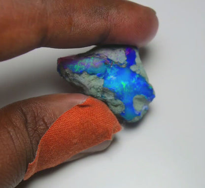 Very Rare Bi-Color Opal Rough 37.30 Cts Natural Ethiopian Opal Raw Jewelry Grade