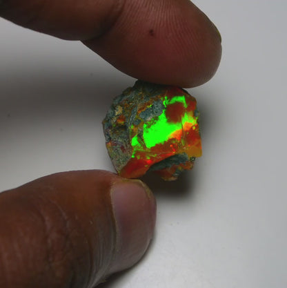 Rare Orange Opal 14.80 Carats | Natural Orange Ethiopian Opal Rough - Ready for Cutting & Jewelry!